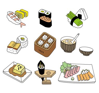 Japanese sushi food clipart