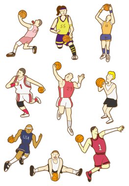 karikatür basketbolcu