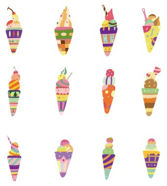 cartoon ice cream icon clipart