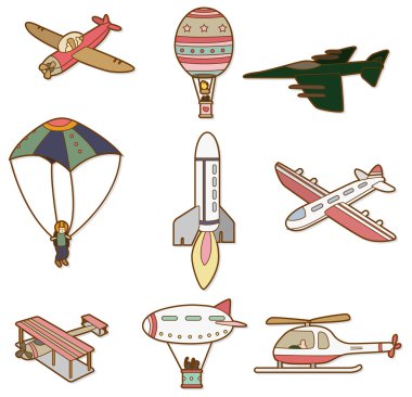 cartoon air transport icon clipart