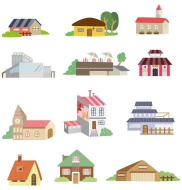 cartoon house icon clipart