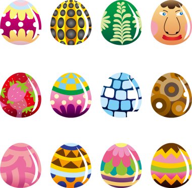 cartoon Easter egg clipart