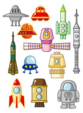 cartoon space element clipart