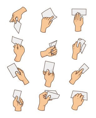 cartoon hand card clipart