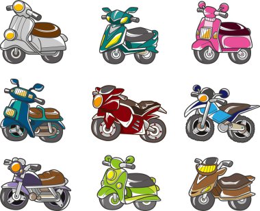 karikatür motosiklet