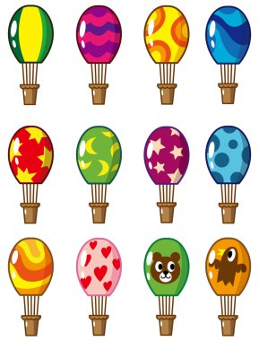 cartoon Hot air balloon icon clipart