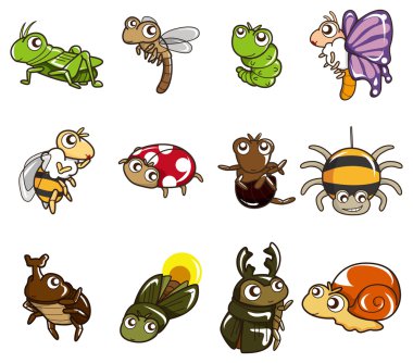 cartoon bug icon clipart