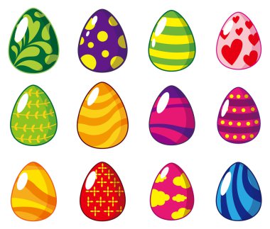 cartoon Easter egg icon clipart