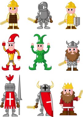 cartoon medieval icon clipart