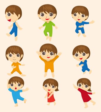 cartoon kid icon clipart