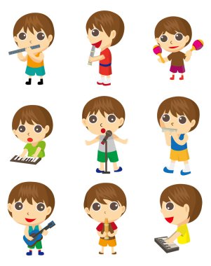 cartoon music poeple clipart