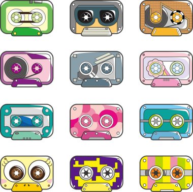 cartoon tape icon clipart