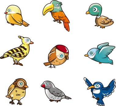 cartoon bird icon clipart