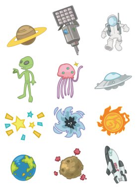 cartoon space icon clipart