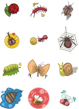 cartoon bug icon clipart