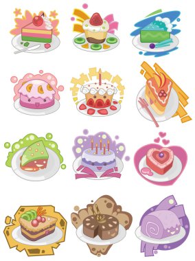 cartoon cake icon clipart