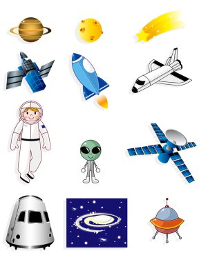 cartoon space icon clipart