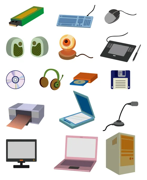 Icono de computadora de dibujos animados — Archivo Imágenes Vectoriales