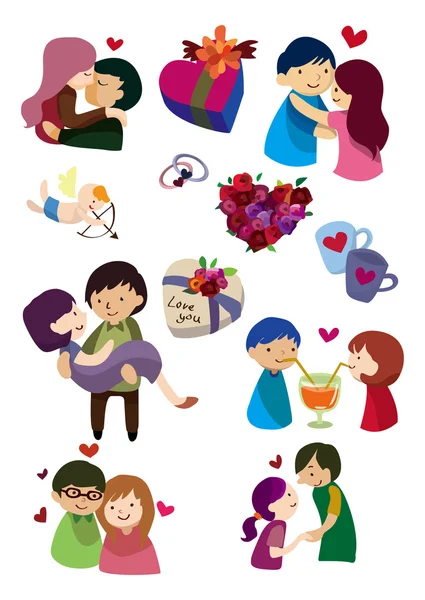 Icono de dibujos animados Día de San Valentín — Vector de stock