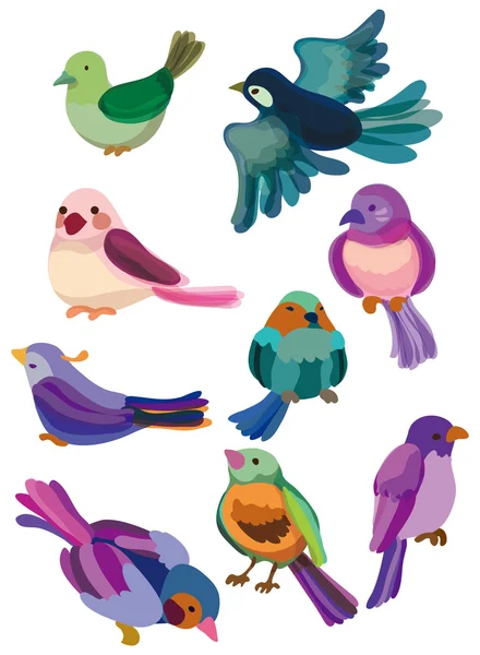 Icône oiseau dessin animé — Image vectorielle