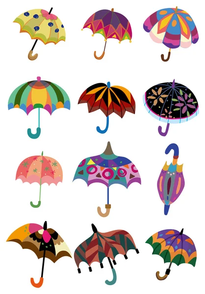Tegneserie Paraplyer – Stock-vektor