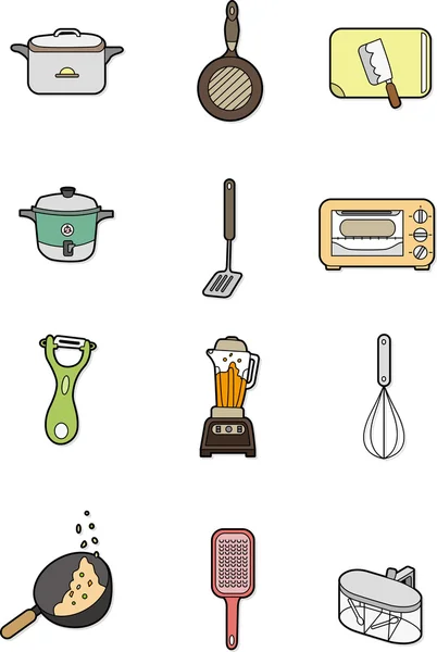 Élément de cuisine dessin animé — Image vectorielle