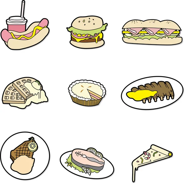 Τροφίμων εικονίδιο καρτούν — Διανυσματικό Αρχείο