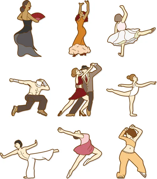 Tančící doodle — Stockový vektor