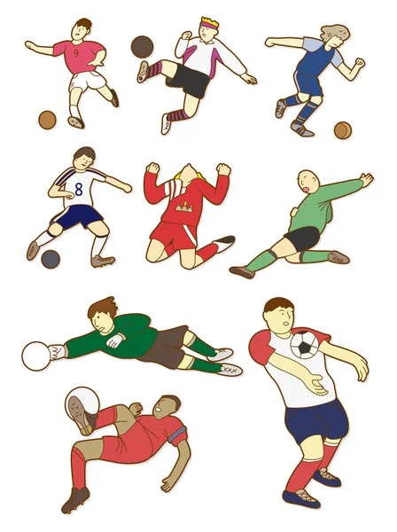 漫画のフットボール選手 — ストックベクタ