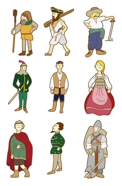 Dibujos animados Edad Media — Archivo Imágenes Vectoriales