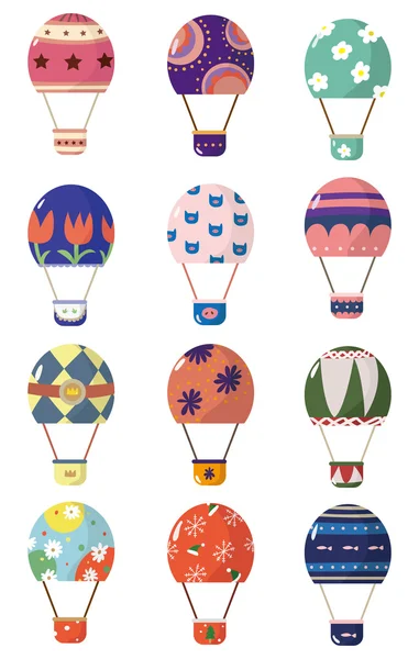Sıcak hava balonları cartoon — Stok Vektör
