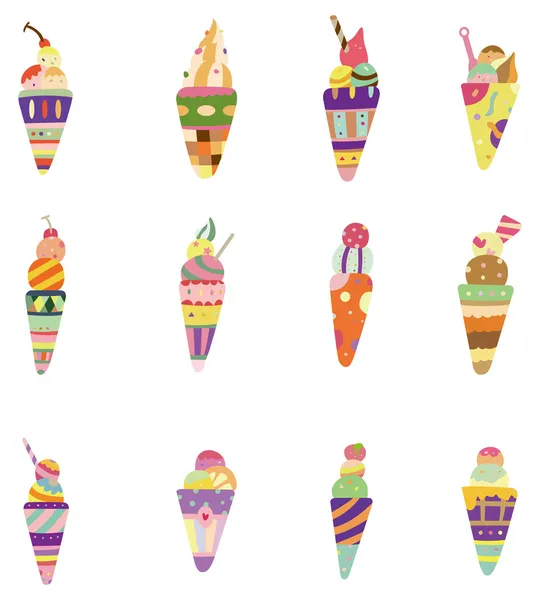 Kreslený zmrzlina ikona — Stockový vektor