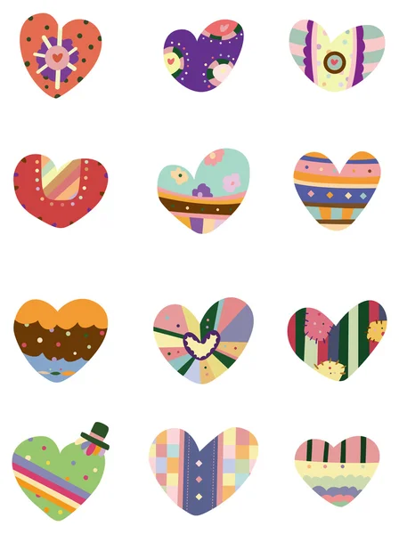 Cartone animato amore cuore icona — Vettoriale Stock