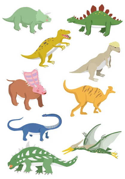 Cartoon dinosaurussen pictogram — Stockvector