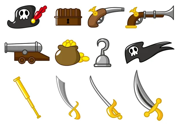 Cartoon piraat pictogram — Stockvector