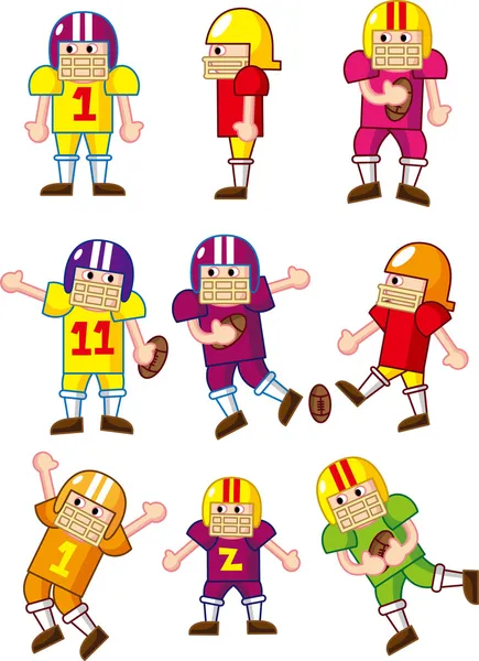 Cartoon Football player icon — Stock Vector