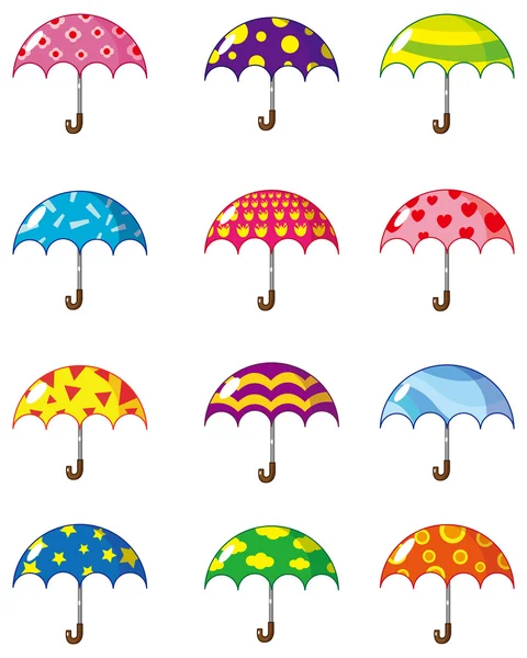 Мультфільм парасольки значок — стоковий вектор