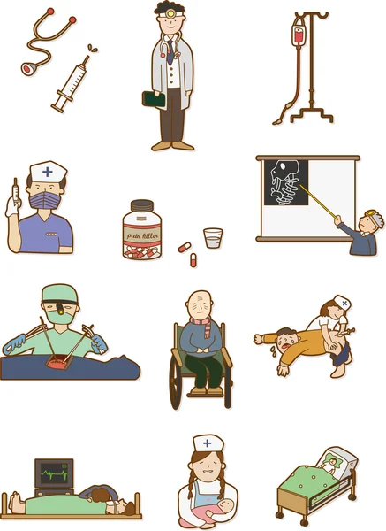 Icône de dessin animé Hôpital — Image vectorielle