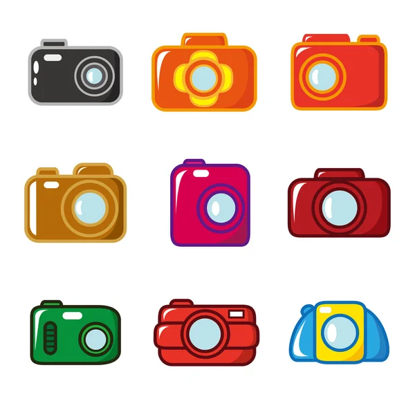 Rajzfilm kamera ikon — Stock Vector