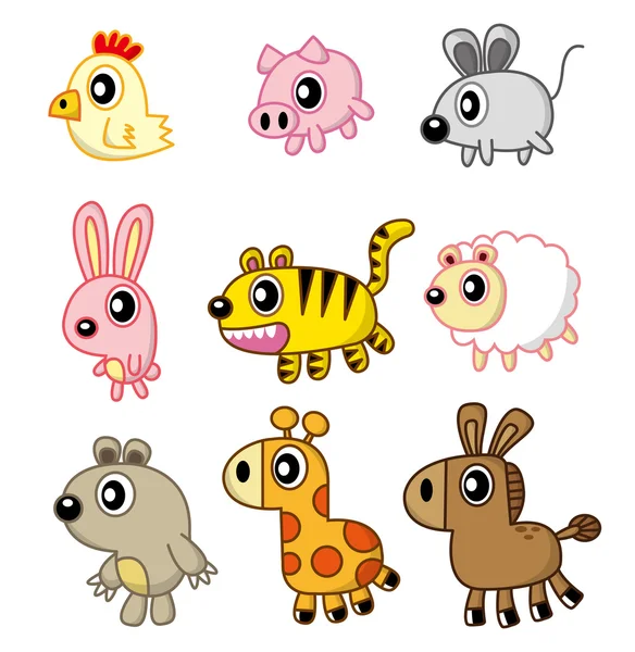 Tecknade djur — Stock vektor