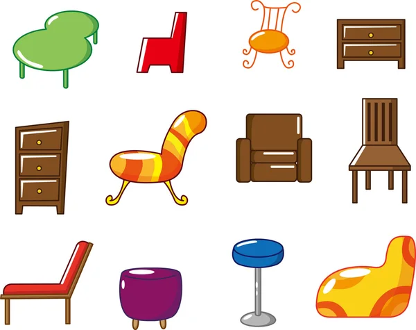 Dessin animé icône de meubles — Image vectorielle
