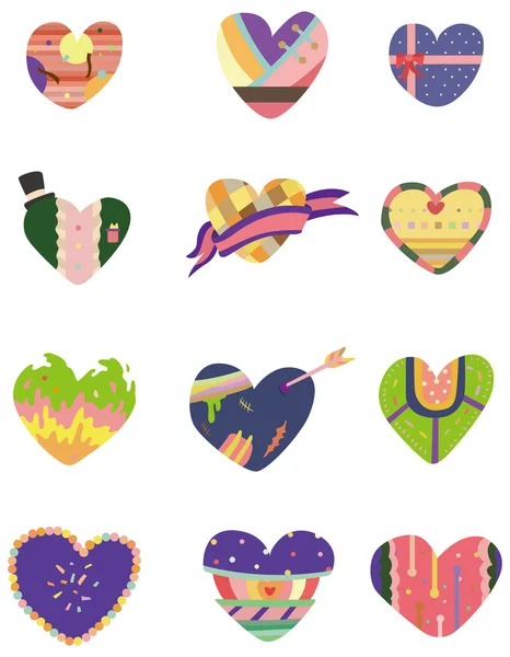 Dibujo animado Corazón icono — Archivo Imágenes Vectoriales