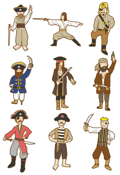 Icono pirata de dibujos animados — Archivo Imágenes Vectoriales