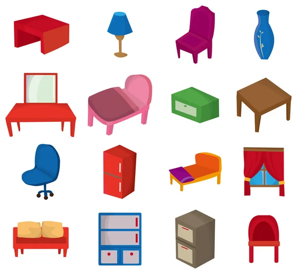 Dessin animé icône de meubles — Image vectorielle
