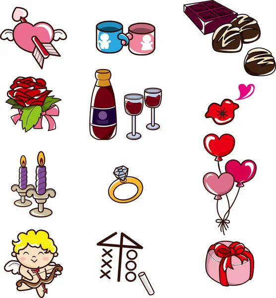 Cartoon Valentijnsdag pictogram — Stockvector