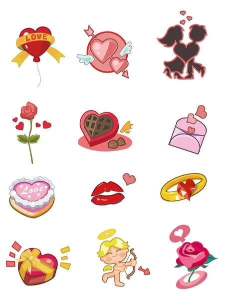 Dessin animé icône Saint-Valentin — Image vectorielle