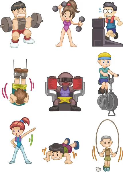 Cartoon sportschool pictogram — Stockvector