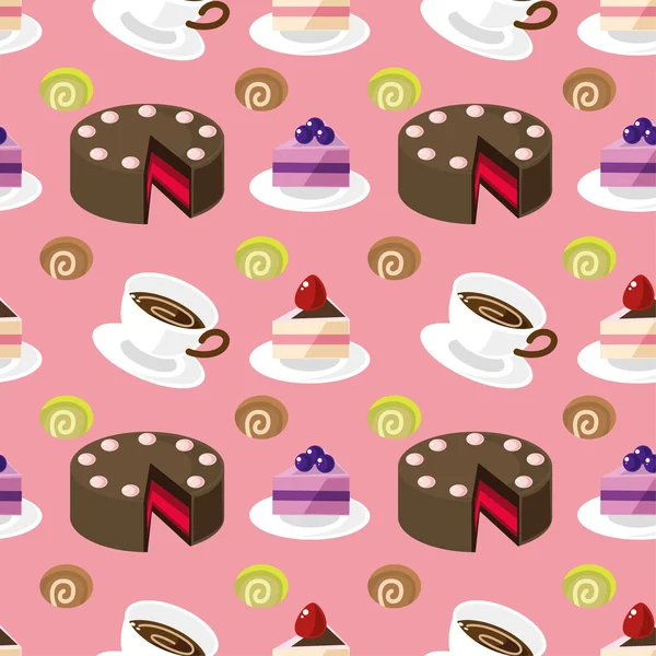 Hand Drawn Coffee And Cake Seamless Pattern Vector-vector Trust To  Nature-free Vector Free Download