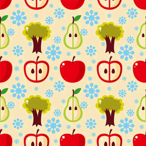 无缝苹果树模式 — 图库矢量图片