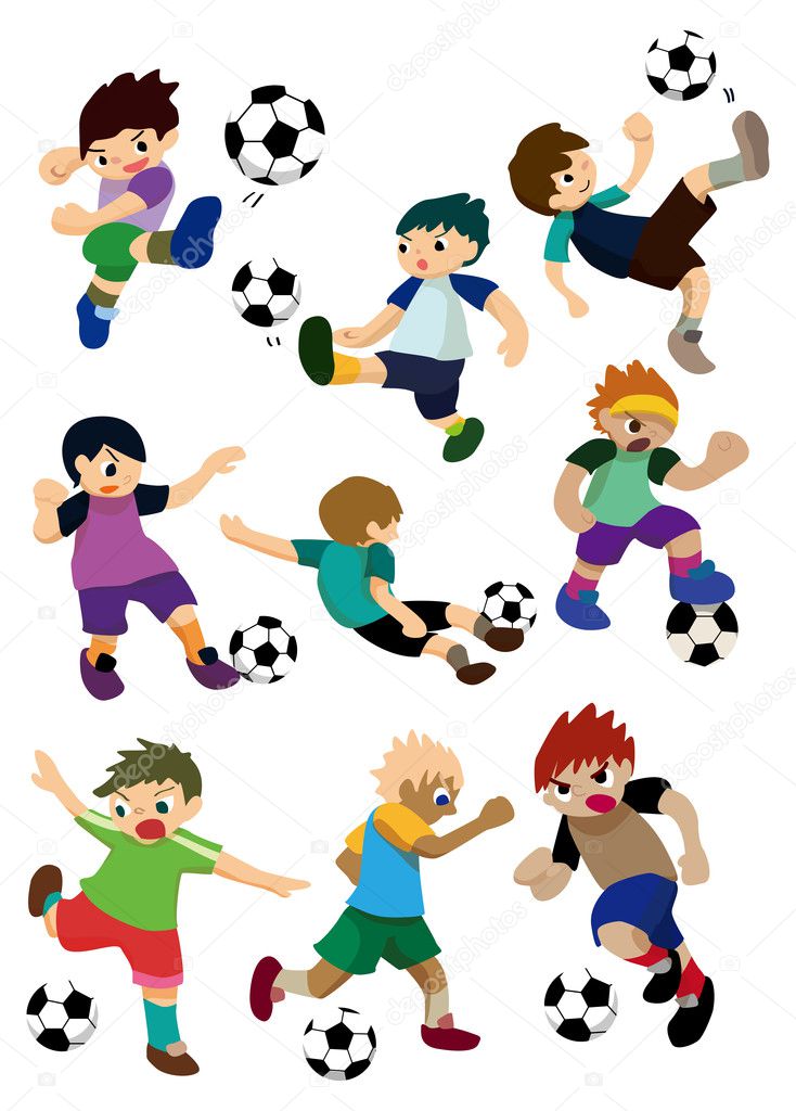 Cartoon football player Vector Art Stock Images | Depositphotos
